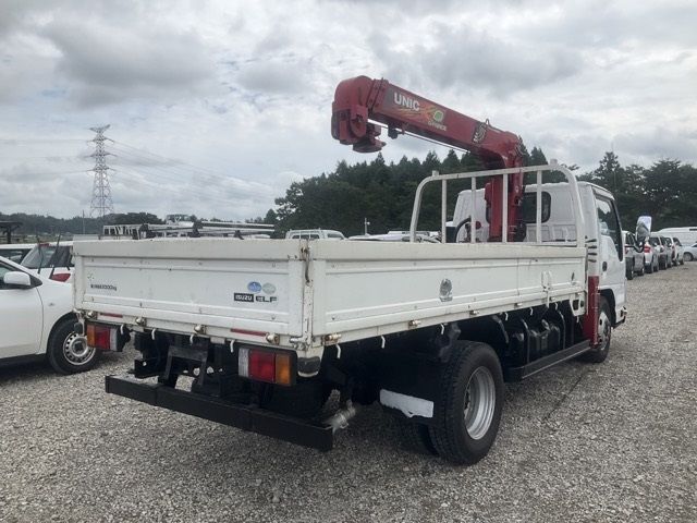2018 Isuzu Elf Flat crane, 3-stage auction photo 2