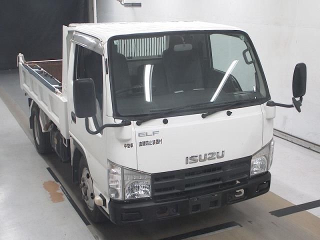 Japan Auction Vehicles 5 2013 Isuzu Elf 3t 4-number full flat low-pressure dump truck auction photo