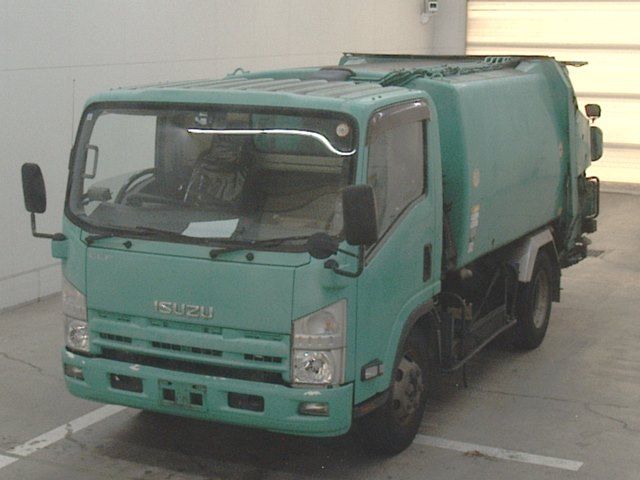 Japan Auction Vehicles 10 2015 Isuzu Elf Garbage truck auction photo