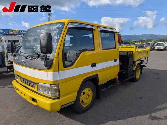 2003 Isuzu Elf ワイド Wキャブ3ダンクレーン ダンプ Japan auction vehicle