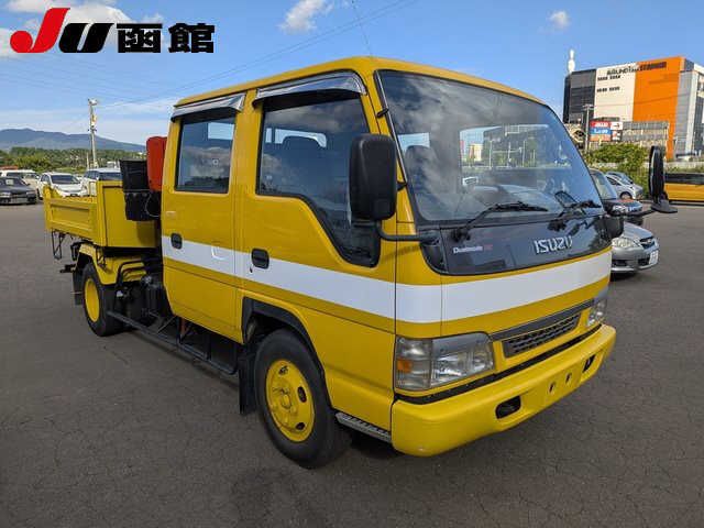 2003 Isuzu Elf ワイド Wキャブ3ダンクレーン ダンプ auction photo 4