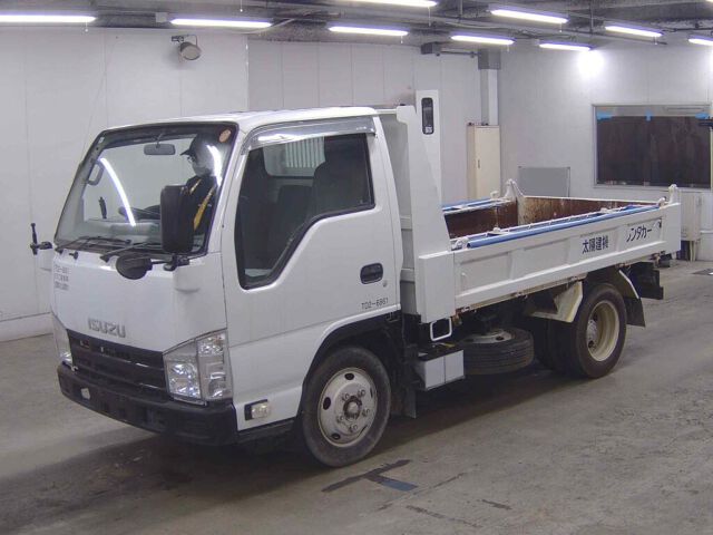 2013 Isuzu Elf Full flat low dump auction photo 4