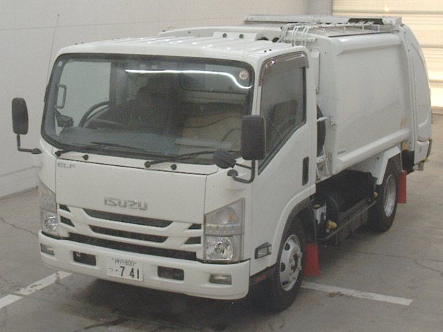 Japan Auction Vehicles 10 2015 Isuzu Elf Garbage truck auction photo