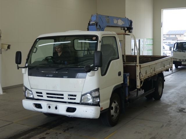 2005 Isuzu Elf Flat crane, 4-tier Japan auction vehicle