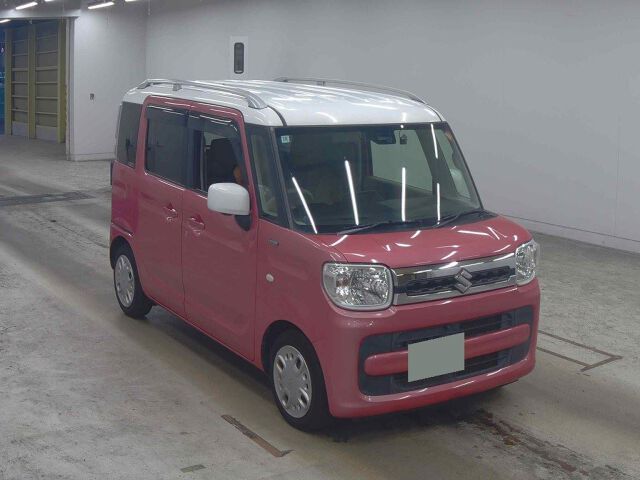 Japan Auction Vehicles 8 2019 Suzuki Spacia HV X Zenho Camera P auction photo