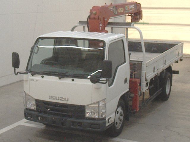 Japan Auction Vehicles 10 2019 Isuzu Elf With crane auction photo