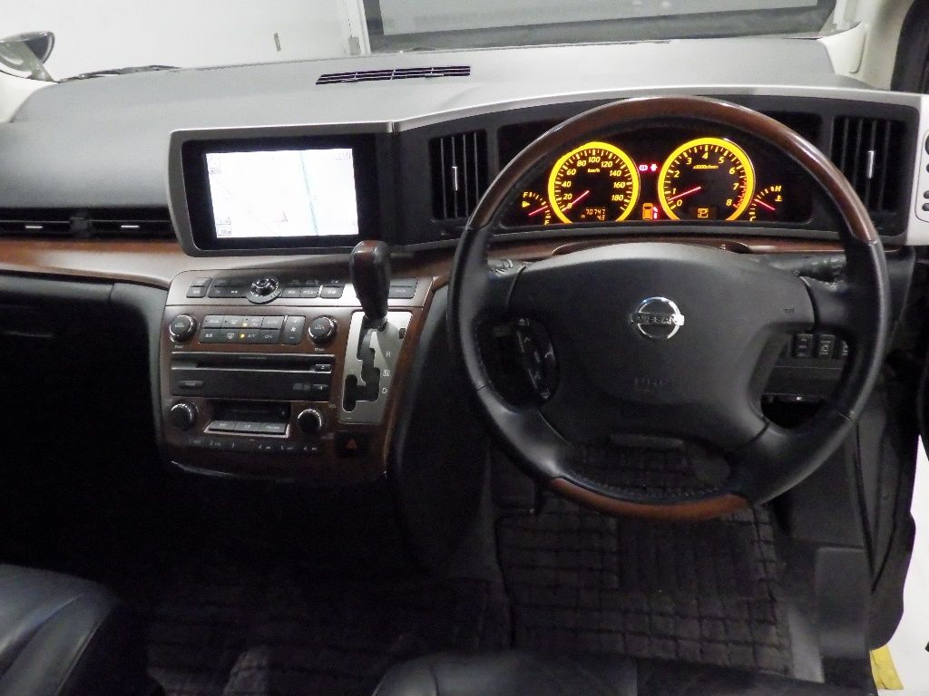 2007 Nissan Elgrand ハイウェイスターブラックレザーLTD auction photo 3