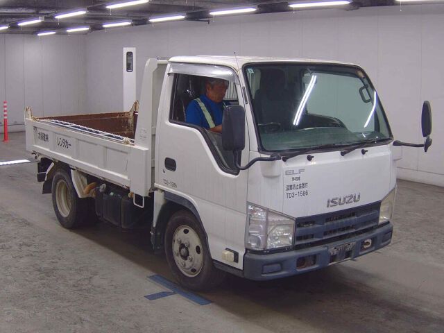 2012 Isuzu Elf フルフラットローダンプ Japan auction vehicle