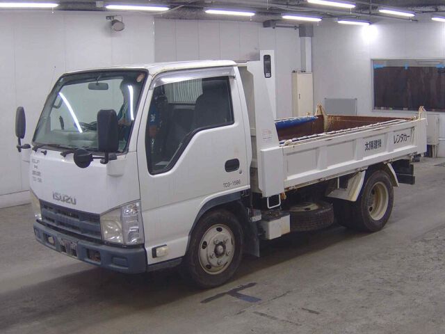 2012 Isuzu Elf フルフラットローダンプ auction photo 4