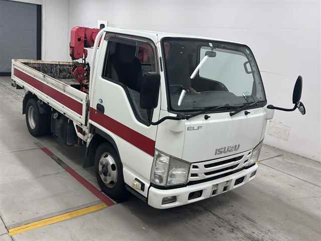 2014 Isuzu Elf Flatbed 2t 3-dan crane Japan auction vehicle