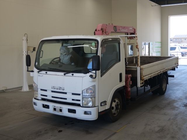 2009 Isuzu Elf Flat crane, 3-stage Japan auction vehicle