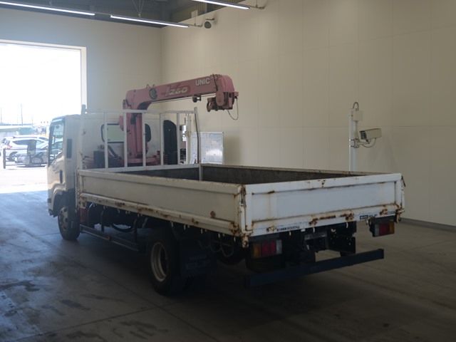2009 Isuzu Elf Flat crane, 3-stage auction photo 2