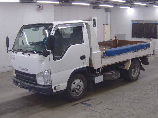 2013 Isuzu Elf Full flat low dump auction photo 4
