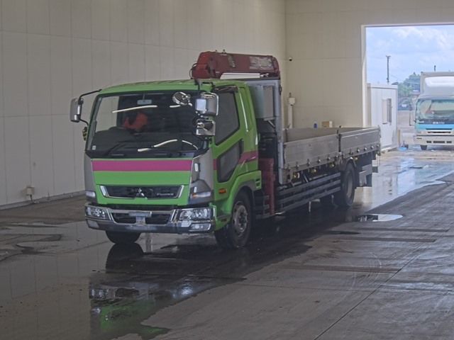 2018 Mitsubishi Fuso Fighter Flat crane, 3-stage Japan auction vehicle