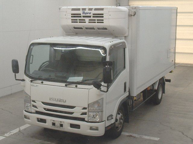 Japan Auction Vehicles 10 2020 Isuzu Elf Refrigerated and frozen trucks auction photo