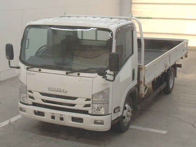 Japan Auction Vehicles 10 2021 Isuzu Elf Flatbed auction photo