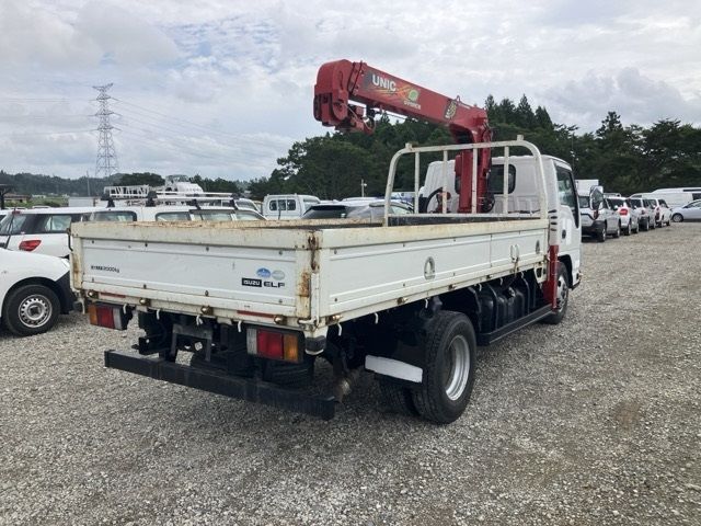 2018 Isuzu Elf Flat crane, 3-stage auction photo 2