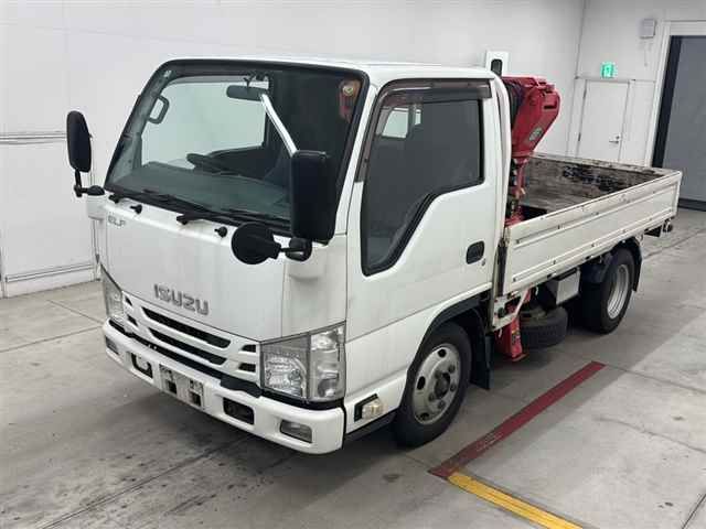 2016 Isuzu Elf ヒラボディ 1.95t 3ダンクレーン auction photo 4